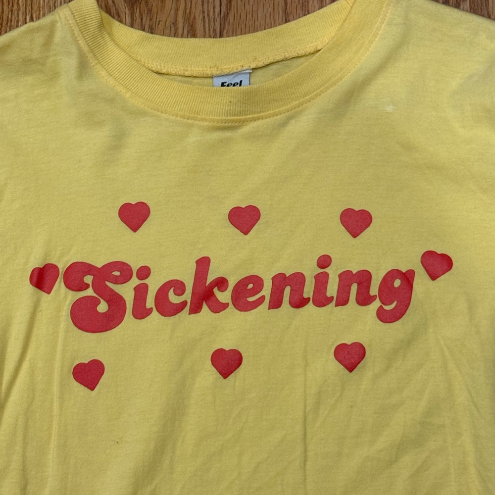 Yellow and red "Sickening" 100% cotton tee - Picture 2 of 6